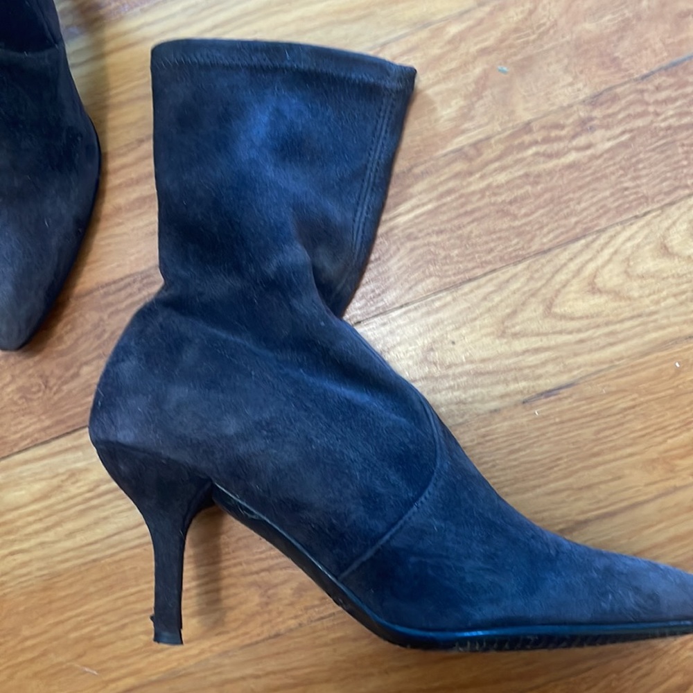 Stuart Weitzman Stretch Suede “Sock” Booties-7 - image 2